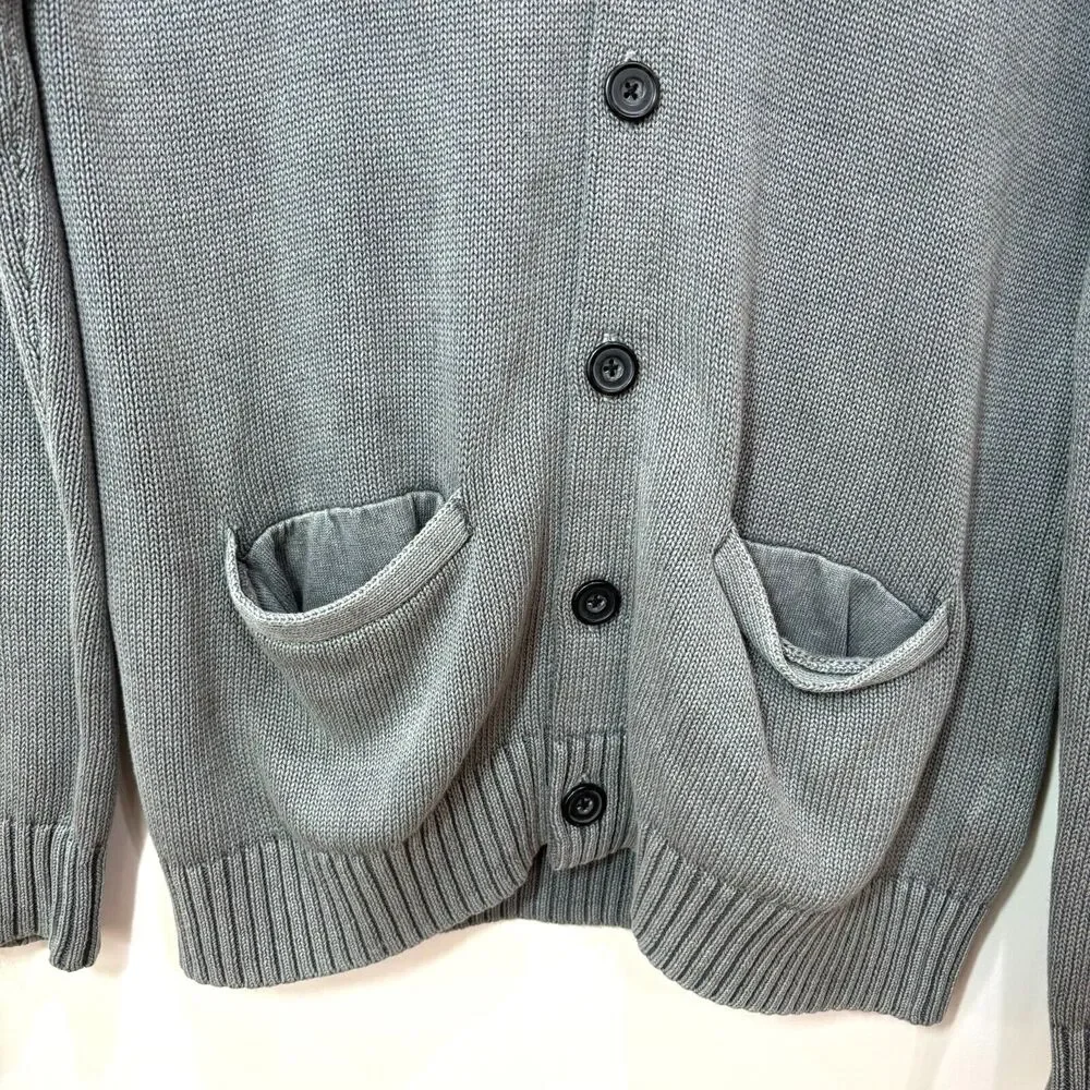 Goodthreads Mens Shawl Collar Cardigan S Gray Chunky Academia Old Money
